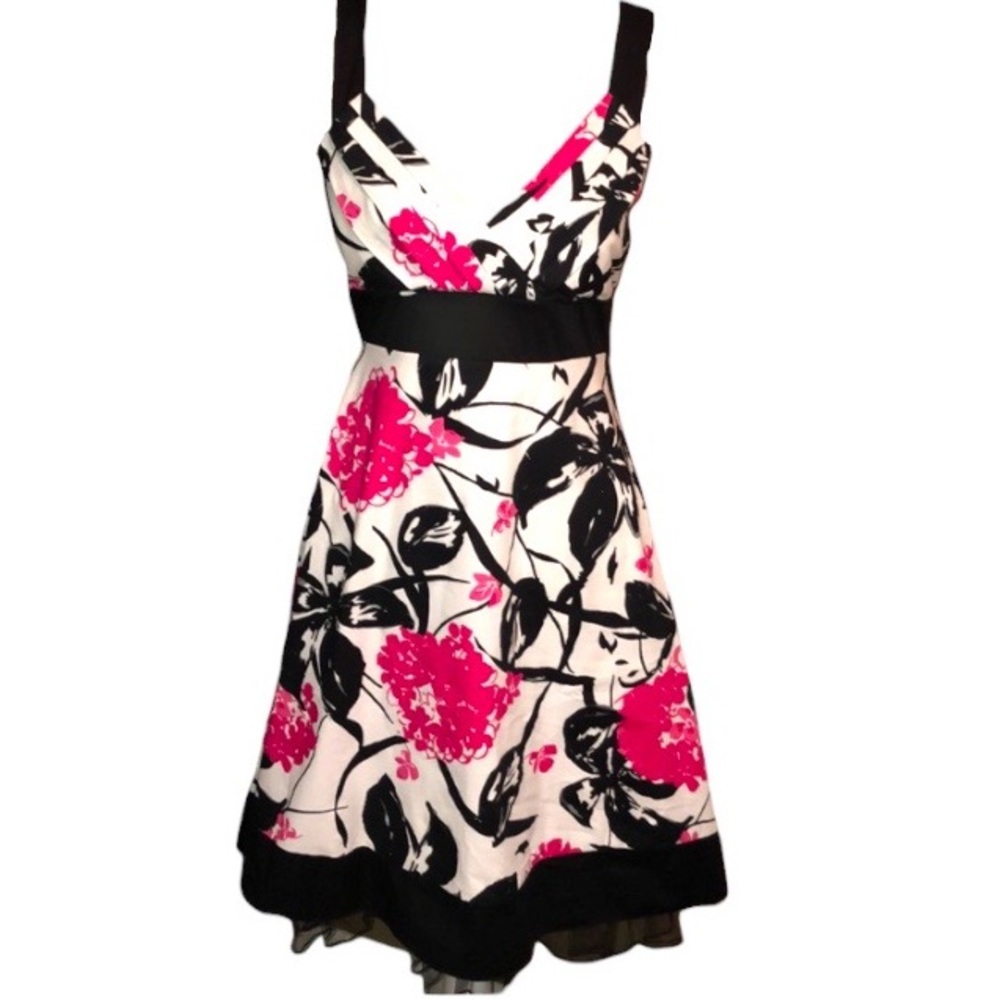 SPEECHLESS Floral Pattern Empire Fit & Flare Retro Vintage Sundress size 13 (j…
